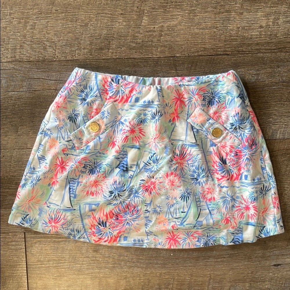 Lilly Pulitzer Madison Skort "sea to Shining Sea" print